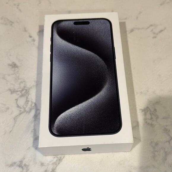 Apple A2849 iPhone 15 Pro MAX Black Titanium 512GB Empty Box with charging cord - Picture 1 of 11